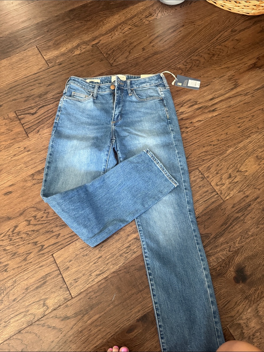 Blue Straight-Leg Jeans